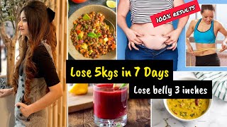 5KGS WEIGHT LOSS CHALLENGE IN 7 Day🔥lose belly amp detox your body skin glowing drinks  Diet plan [upl. by Noslien]