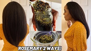 ROSEMARY FOR HAIR GROWTH Two Ways  Insane Results [upl. by Nofets]