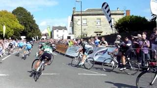 Tour of Britain cycling final corner crash [upl. by Mansur]