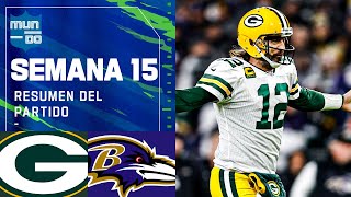 Green Bay Packers vs Baltimore Ravens  Semana 15 NFL Game Highlights [upl. by Yenaiv]