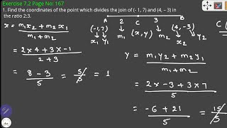 Class 10 Ch  7 Coordinate Geometry Exercise72 question no 1  NEW NCERT CBSE [upl. by Utas]