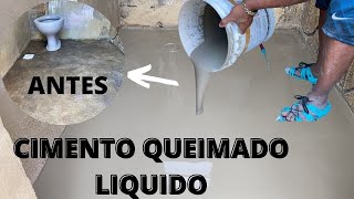 CIMENTO QUEIMADO LIQUIDO AUTONIVELANTE PARA PISO RENOVE SEU PISO SEM QUEBRA NADA FAÇA VOCE MESMO [upl. by Rosette]