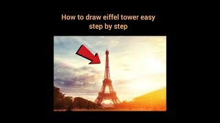 How to draw Eiffel tower step by step [upl. by Leterg73]