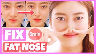 Get High Sharp Beautiful Nose with This Massage  Slim Down Reshape Your Fat Nose [upl. by Keele]