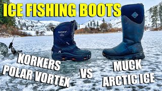 Ice Fishing Boots Korkers Polar Vortex vs Muck Arctic Ice [upl. by Imehon]