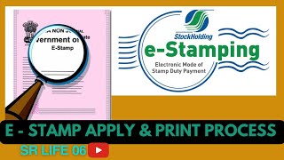 EStamp user Id create amp online print process  Stock Holding Corporation of India [upl. by Gladine]