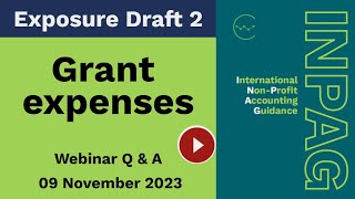 Grant Expenses Q amp A from INPAG ED2 Webinar 2023 [upl. by Paapanen967]