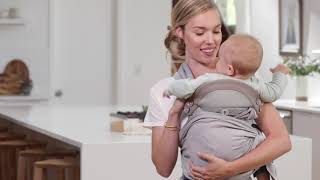 How To Wear Boppy ComfyChic Baby Carrier  Front Facing In Front Facing Out Hip Carrying [upl. by Corvin]