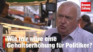 Das sagen die Österreicher Wie fair wäre eine Gehaltserhöhung für Politiker [upl. by Smallman715]