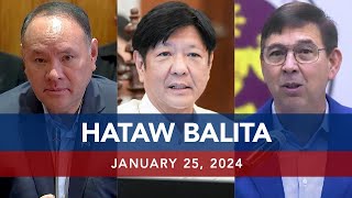 UNTV HATAW BALITA  January 25 2024 [upl. by Anirok811]