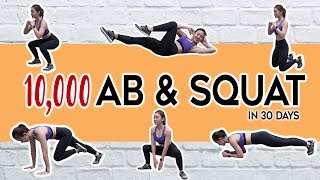 10000 Ab amp Squat Challenge in 30 Days  Joanna Soh [upl. by Siblee]