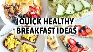 5 QUICK HEALTHY BREAKFASTS FOR WEEKDAYS  less than 5 min easy recipe ideas [upl. by Trinee]