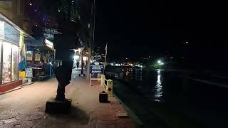 kovalam beach night video [upl. by Ynaffets775]