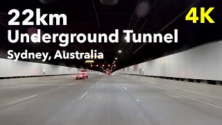 4K 22km Underground Tunnel｜M8  M4 WestConnex Sydney Australia｜Night Drive [upl. by Isle]