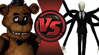 FREDDY FAZBEAR vs SLENDERMAN Cartoon Fight Club Episode 14 [upl. by Okimuk]