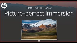 HP M27fwa 27 inch monitor with inbuilt speakers unboxing review [upl. by Nnyltiak]