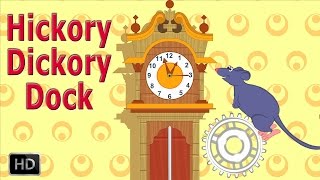 Hickory Dickory Dock  HD Nursery Rhymes Songs with Lyrics  Cartoon Animation Songs [upl. by Chipman]