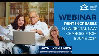 Webinar  Rent increases  New rental law changes from 6 June 2024 [upl. by Convery]