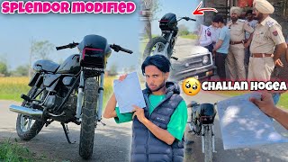 आज अपनी splender को पुलिस ने पकड़ लिया 😭😔 bike sized कर दी  🚫 full modified police reaction videos [upl. by Feirahs]