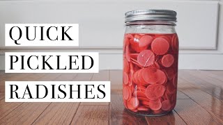 Quick Pickled Radishes  From Scratch [upl. by Broderick13]