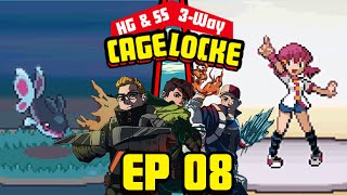 Third Cagematch  HGSS 3way Cagelocke  Ep 08 [upl. by Ettezel]