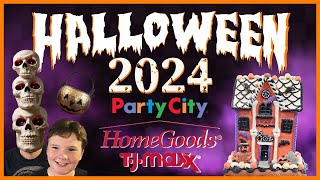 HomeGoods TJ Maxx amp Party City Halloween 2024 New Decor Code Orange Home Goods Shopping Walkthrough [upl. by Lance]