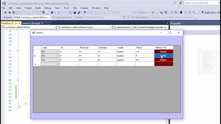 C tutorial How to add button delete to remove row in dataGridView without database in C [upl. by Hazeghi]