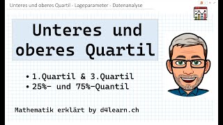 Unteres und oberes Quartil  Lageparameter  Datenanalyse  by d4learnch [upl. by Ul]