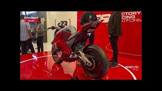 2023 Auto Expo  Ultraviolet F99 EV Motorcycle Walkaround  Arun Teja  TELUGU DriveSpark [upl. by Voletta]