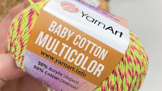 🌟 Włóczka YarnArt Baby Cotton Multicolor 🌟 Dziergaczkowo [upl. by Jelsma]