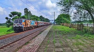 12857 Howrah Digha Tamralipta SF express slowly slipping Nandakumar station [upl. by Oiramaj]