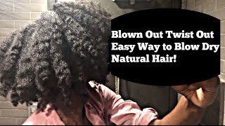 The Twist Out  Easy Way to Blow Dry 4C Hair [upl. by Oiredised]