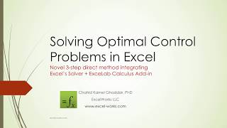 Direct Method for Optimal Control Problems with Excel Solver [upl. by Alya]