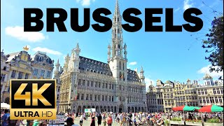 BRUSSELS 🇧🇪 summertour 4K  🇧🇪 Brussels Belgium 🇧🇪  4K UltraHD 60fps Bruselas  Bruxelles [upl. by Aneetsirhc]