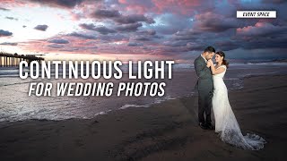 Mastering Continuous Light for Wedding Photography  BampH Event Space [upl. by Annerb546]