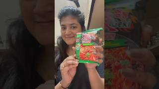 Nissin Geki hot and spicy 😛😝Korean noodles Review foodreview youtube youtubeshorts [upl. by Annoyi]