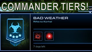 Commander Tier List Bad Weather  Starcraft II CoOp [upl. by Huberty]