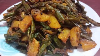 Long beans recipe  barbati fry  jhudanga fry [upl. by Arteid]