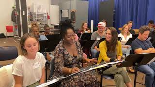 Watch Sara Bareilles and Broadway Waitress Cast Sing quotOpening Upquot on First Day of Rehearsal [upl. by Chin]