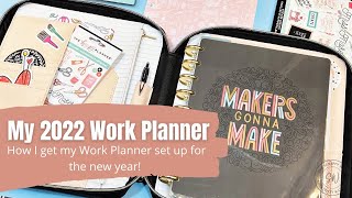 My 2022 Work Planner Set Up  The Happy Planner [upl. by Jenkel]