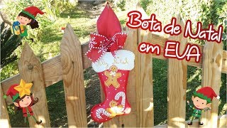 Bota de natal em EVA  Foam Christmas Boot ðŸŽ„ [upl. by Brotherson]