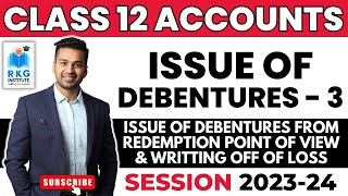 Issue of debentures from Redemption point of view  Issue of Debentures  3  Class 12  Accounts [upl. by Ahsinac958]