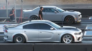 Dodge Charger Hellcat Redeye vs Dodge Challenger Scat Pack and Camaro SS [upl. by Leupold]