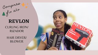 UNBOXING REVLON RIZADOR  CURLING IRON  SECADOR PELO HAIR DRYER [upl. by Yrruc90]