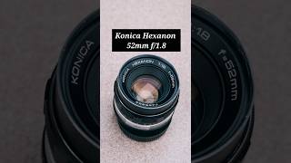 Konica Hexanon 52mm f18 vintagelens lenses filmcamera lens konica 35mm oldlens [upl. by Kreindler911]