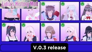 Update V03 • Lidia’s History Mod  New Rival Events New Scene🎉 2024 [upl. by Nebe549]