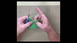 Double Crochet Back Loop Only dcblo Left Handed Video Tutorial [upl. by Fu798]