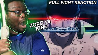 ZORO Vs KING FULL FIGHT REACTION COMPILATION  One Piece Wano Arc [upl. by Sregor]