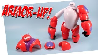 Big Hero 6 ArmorUp Baymax Toy Opening BanDai [upl. by Asinla]