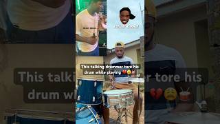 This talking drummer tore his drum while playing💔🥁 subscribe drummer percussion youtubeshorts [upl. by Weywadt]